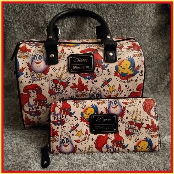 Loungefly Handbags - (SOLD) Little Mermaid purse and wallet set